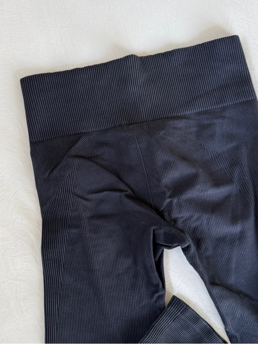 JoyLab Washed Navy Ribbed Leggings - Picture 3 of 4